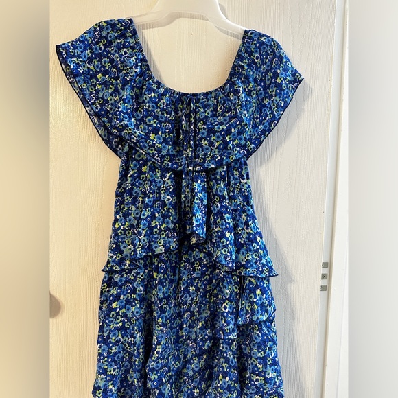 ZARA RUFFLED PRINT JUMPSUIT SIZE L - Picture 2 of 5